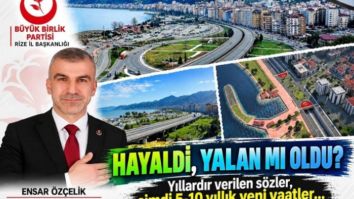RİZE’NİN ULAŞIM SORUNLARI ERTELENMEMELİ, ÇÖZÜLMELİDİR
